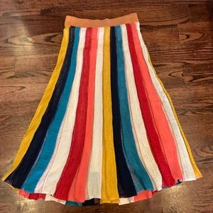 FARM Rio Colorful Striped Maxi Skirt